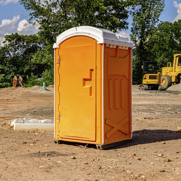 how often are the portable restrooms cleaned and serviced during a rental period in Roscoe Illinois